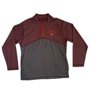 KA Knights Apparel Men's Size L 42-44 Virginia Tech Hokies 1/4 Zip Shirt